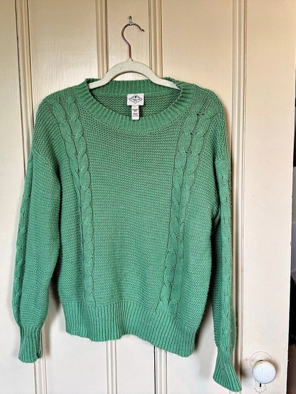 Green St. John's Bay Cable Knit Sweater